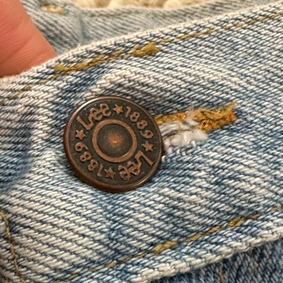 Vintage Lee 90’s Jeans High  Rigid Straight 🔥 Light Wash - Picture 13 of 15